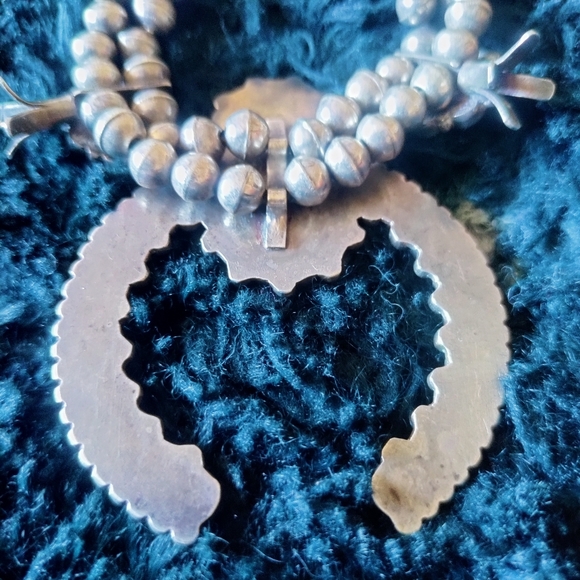 Vintage Squash Blossom Necklace Zuni - Picture 4 of 8